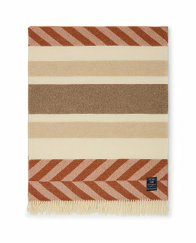 Kalanruotokuvioinen raidallinen torkkupeite kupari- ruskea