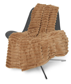 Stripy torkkupeite - cognac konjakinvärinen