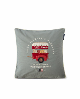 Uudet Kukat -Tyynynpäällinen Luomupuuvillacanvasia