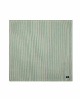 Raidallinen Lautasliina Oxford-Luomupuuvillaa