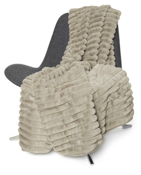 Stripy torkkupeite - taupe/harmaanruskea, Skinnwille