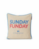 Tyynynpäällinen Puuvillacanvasta Sunday Funday -Painatuksella