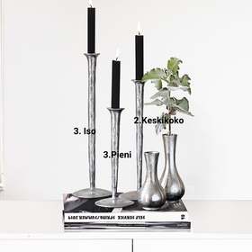 Kynttilänjalka Gallery Silver 3 kokoa