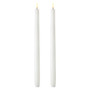 Uyuni Led-kruunukynttilä valkoinen 2,3 x35 cm, 2kpl/pakkaus