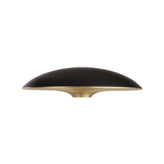 Pöytävalaisimen Varjostin Manta Ray Musta/Messinki