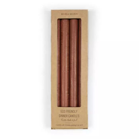 Dinner Candles ECO terracotta 4pcs