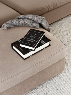 Sohvapöydän kirjasetti musta pellava 2 kpl setti