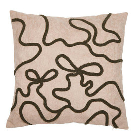 Rosett tyynynpäällinen kirjailulla kiemurakuviolla 48x48 cm Fondaco