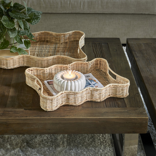 Rustic Rattan Benoa Tarjotin 2 kpl setti