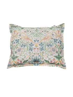 Mille Notti Tyynyliina Mansikkavaras vihreä/vaaleanpunainen 50x60