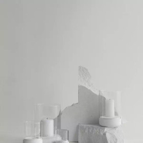 Calma kynttilälyhty Lily White M