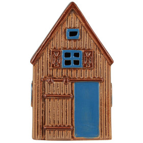 Ruskea latolyhty Visby sinisellä ovella