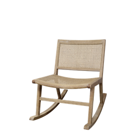 Keinutuoli rottinki-istuimella ja -selkänojalla Chic Antique