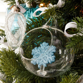 Joulukuusenkoriste Snowflake Wishes sininen Riviera Maison