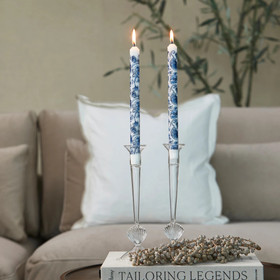 Dinner Candles Branch White 2kpl