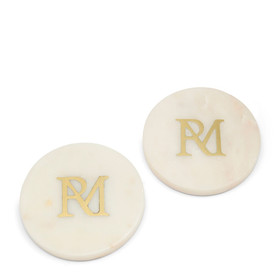 Riviera Maison marmorinen lasinalunen 2 kpl/ setti