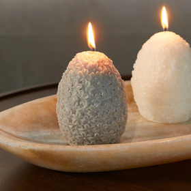 Kynttilä Riviera Maison Flowers Flax 10 cm