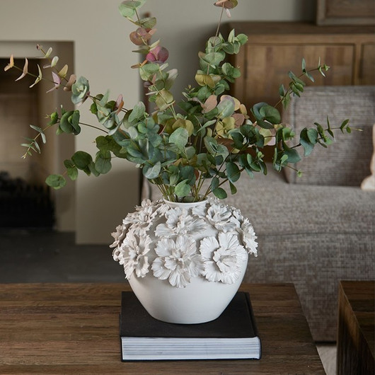 Blossom Vaasi valkoinen L Riviera Maison