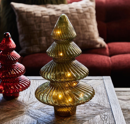 Vihreä Glacier joulukuusi LED -valoilla 