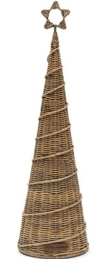 Rustic Rattan joulukuusi, jossa köynnös ympärillä