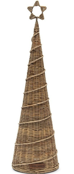 Rustic Rattan joulukuusi, jossa köynnös ympärillä