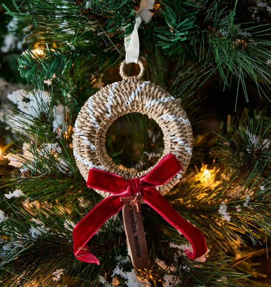 Rustic Rattan joulukranssi koriste Riviera Maison