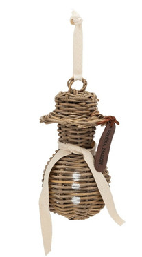 Rustic Rattan lumiukko koriste joulukuuseen Riviera Maison