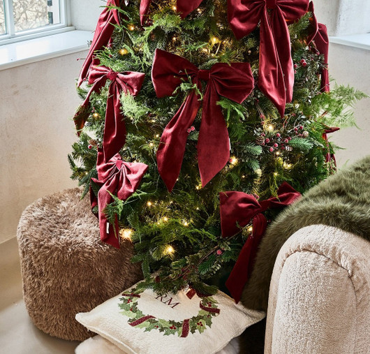 Samettirusetti joulukoriste koko S Riviera Maison