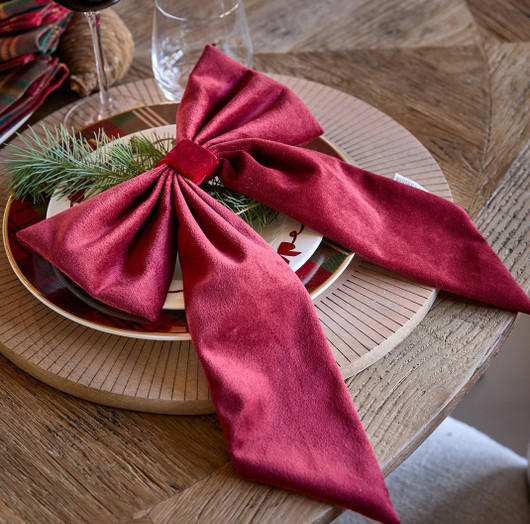 Samettirusetti joulukoriste koko S Riviera Maison