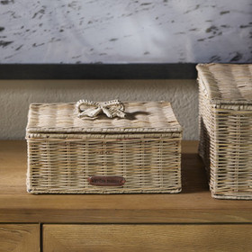 Rustic Rattan Bow säilytyslaatikko M Riviera Maison