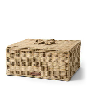 Rustic Rattan Bow säilytyslaatikko L Riviera Maison