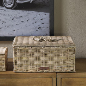 Rustic Rattan Bow säilytyslaatikko L Riviera Maison