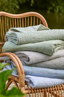 Vintage tikkipeite vihreä 130x180