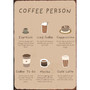 Metalli Kyltti Coffee Person 14x20 cm
