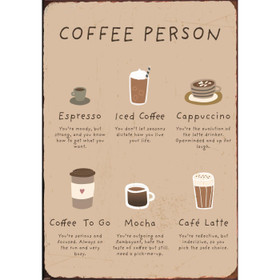 Metalli Kyltti Coffee Person 14x20 cm