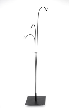 Musta metalliteline Lumiz-aurinkokennolyhdyille korkeus 192 cm