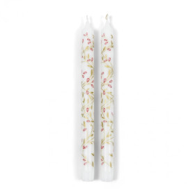 Dinner Candles Branch White 2kpl