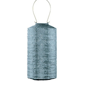 Siniharmaa aurinkokennolyhty Topaze Cylinder  Ø18 x 33 cm