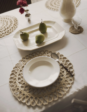 Dixie Elin lace pöytätabletti Natural 38 cm