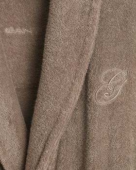 Kirjailtu kylpytakki väri Taupe Beige Gant Home