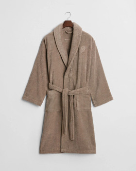 Kirjailtu kylpytakki väri Taupe Beige Gant Home