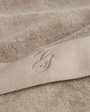 Kirjailtu pyyhe Taupe Beige