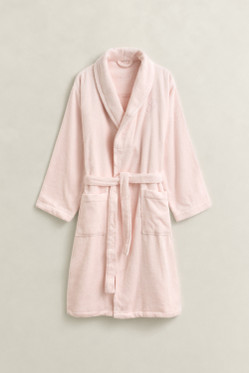 Kirjailtu kylpytakki väri Pink Embrace Gant Home