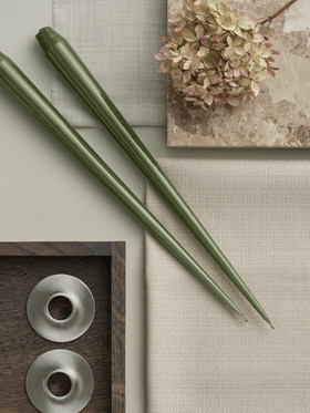 Kynttilänjalka M matta hopea 2 kpl /pkt