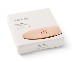 Kynttilälautanen halkaisija 9 cm ruusukulta matta