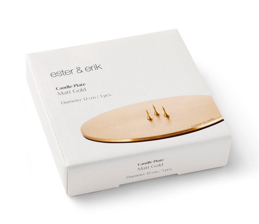 Kynttilälautanen halkaisija 9 cm matta kulta 