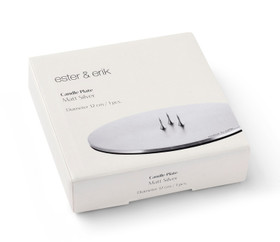 Kynttilälautanen halkaisija 9 cm matta hopea 