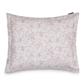 Syyslehti-kuvioitu puuvillasatiini vuodevaatesetti, valkoinen/beige