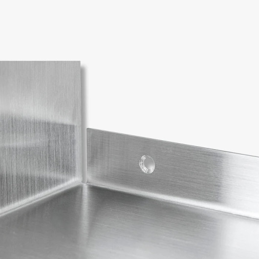 FLOAT hylly L80,5 cm, harjattu teräs