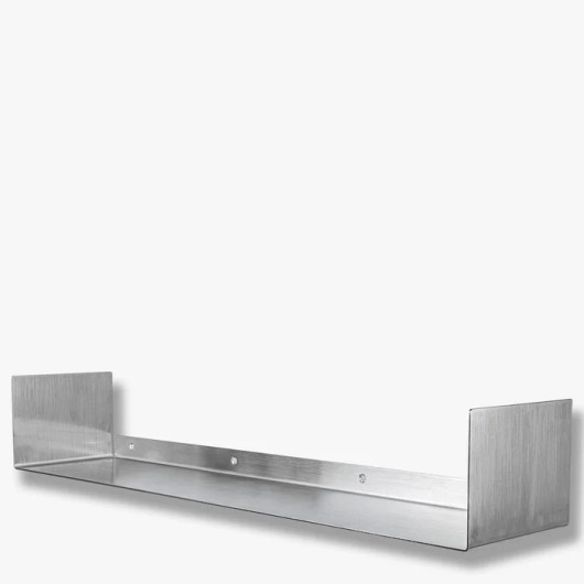 FLOAT hylly L80,5 cm, harjattu teräs